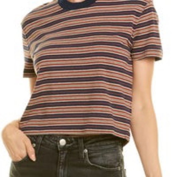 James Perse navy/orange retro tee size 3 (L) - Picture 1 of 10